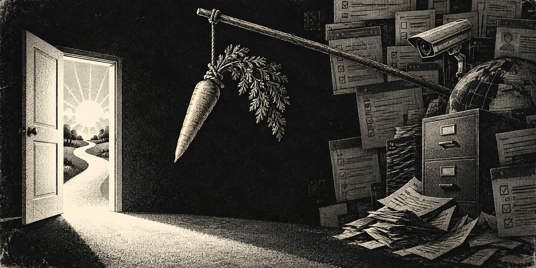 Illustration for The Door Only Swings One Way